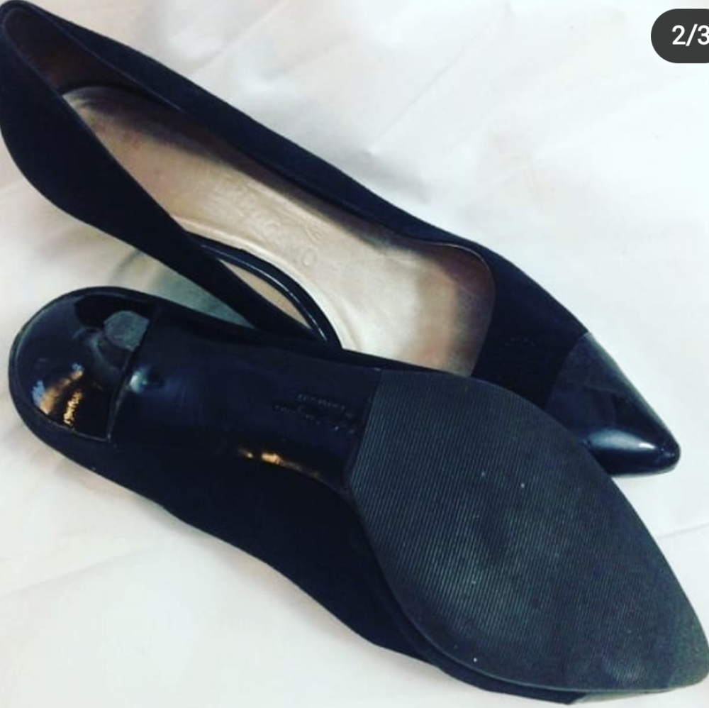 1980s Vintage Ferragamo Kitten Heel Shoes - Picture 2 of 3